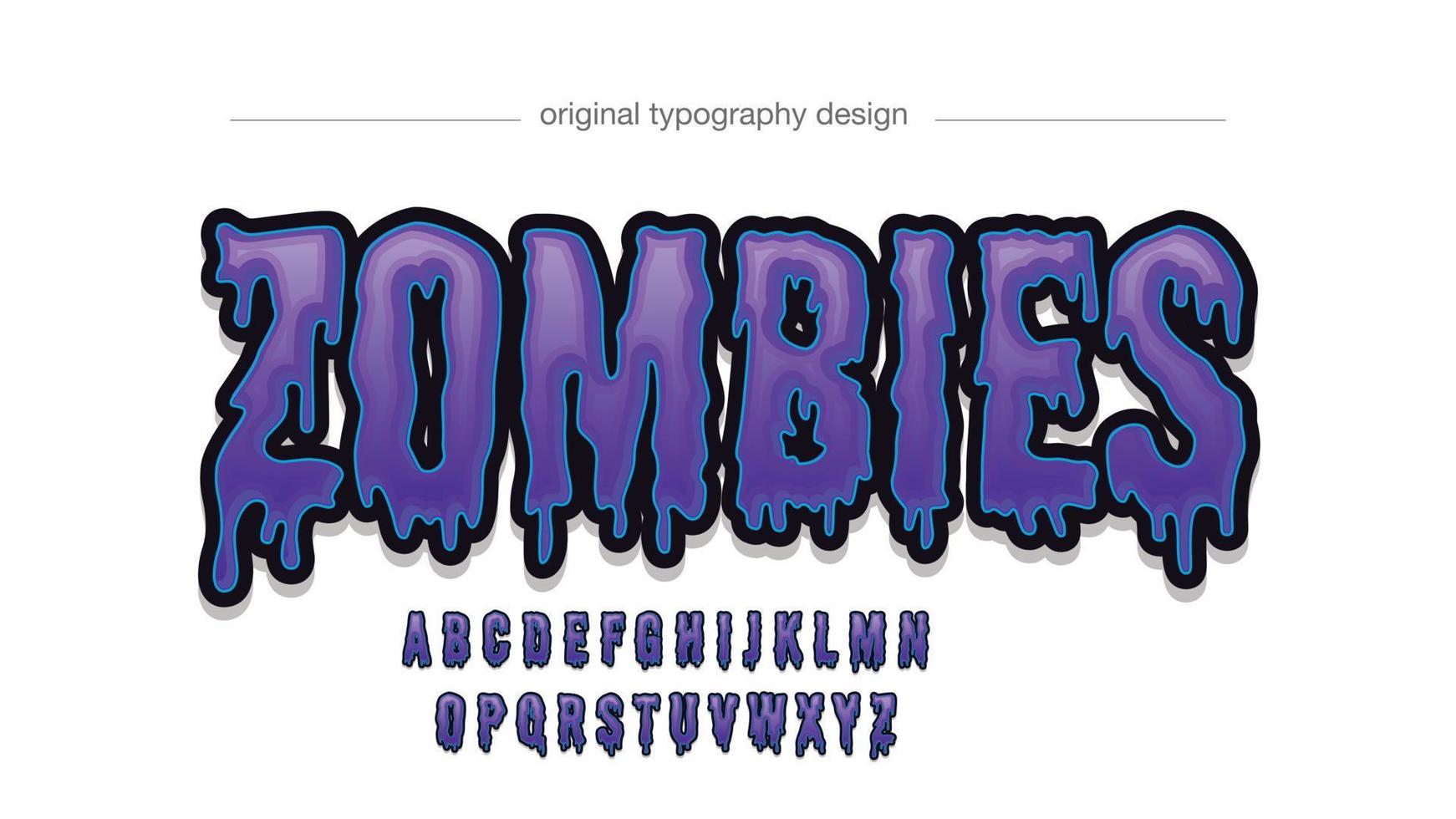purple dripping halloween typography vector