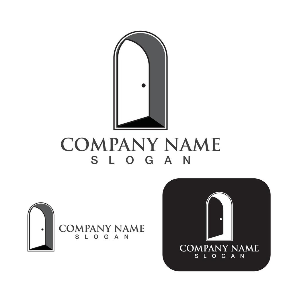 Door logo and symbol vector