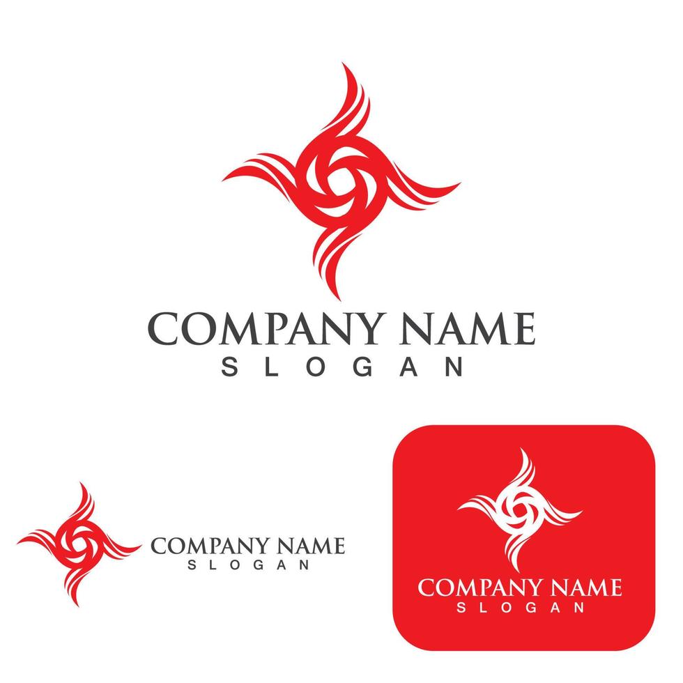 Fire Logo Template  Flame Symbol  Icon Vector