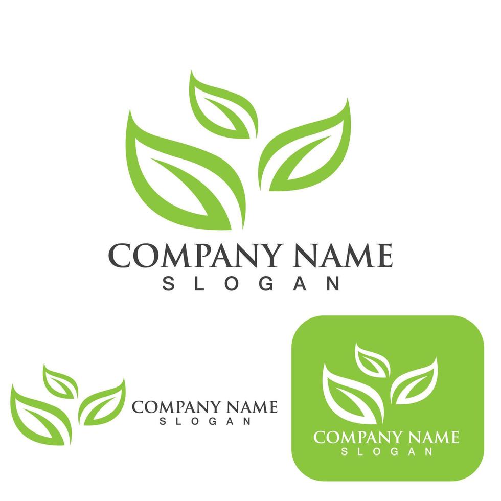 Green  leaf ecology Logo nature element vector