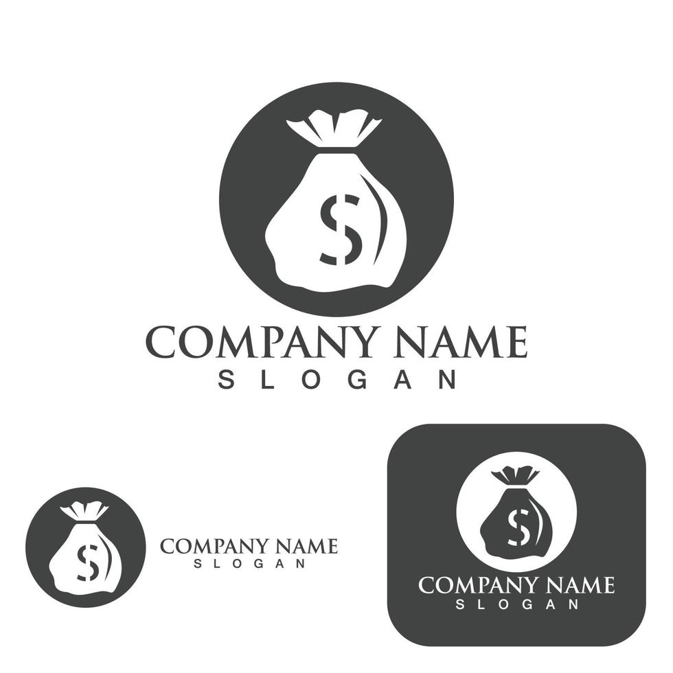 Money Bag icon Template vector