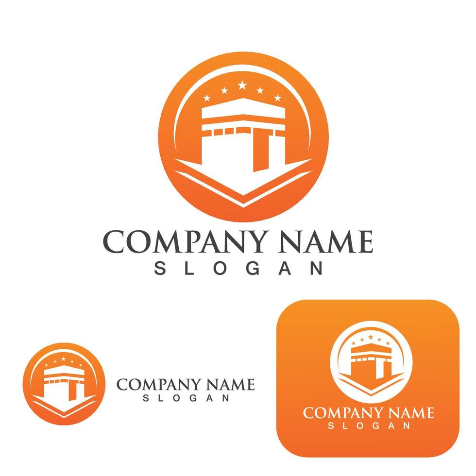 Kaaba logo and symbol  vector element