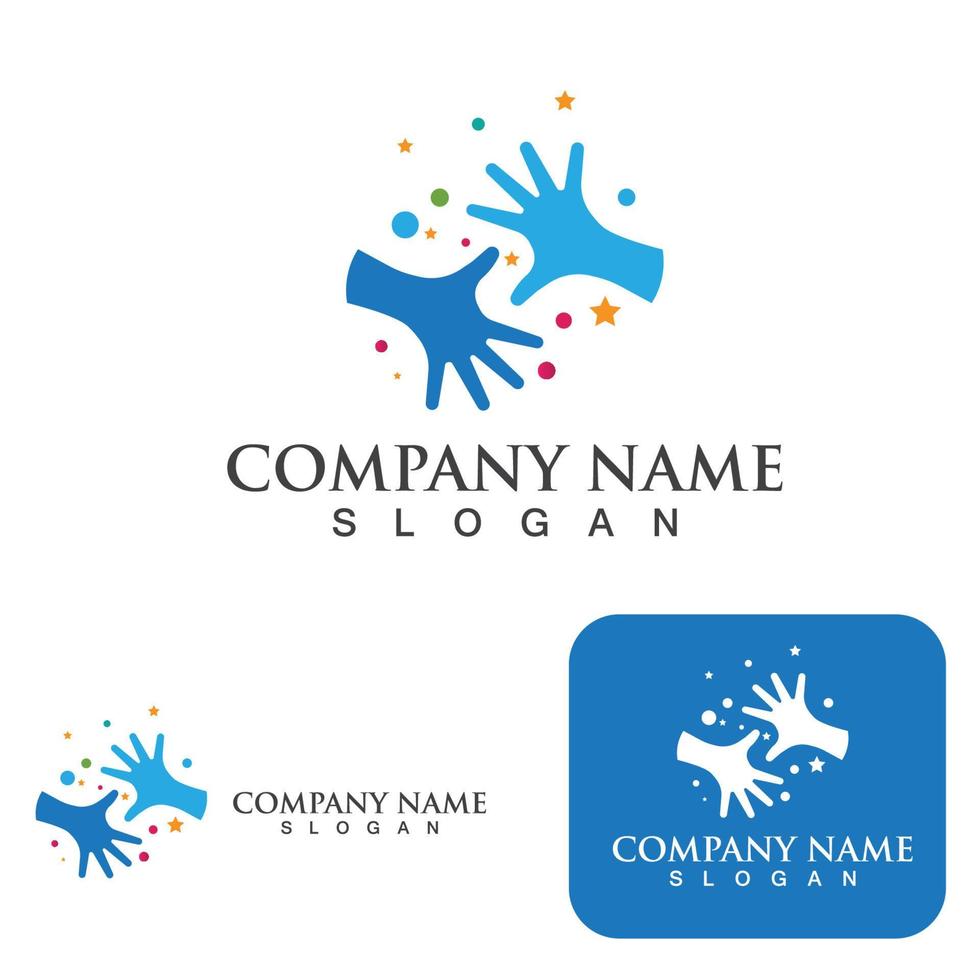 Hand care logo and symbol vector template eps10