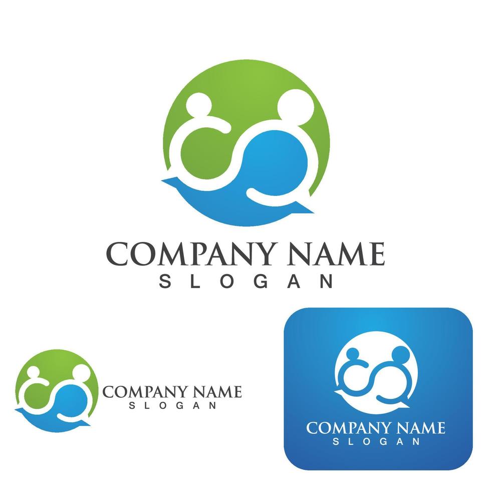 Bubble Chat Social Template and Symbol vector