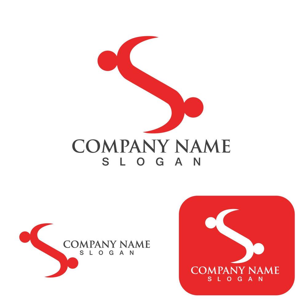 s carta logo empresa corporativa vector