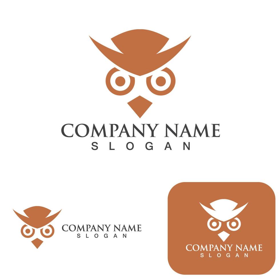 Owl bird logo and symbol vector eps10