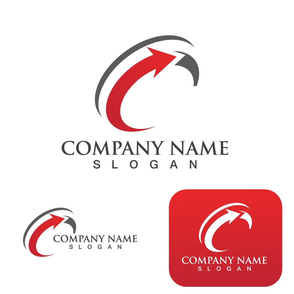 C Circle ring logo Template vector icon