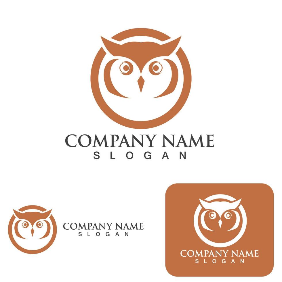 Owl bird logo and symbol vector eps10