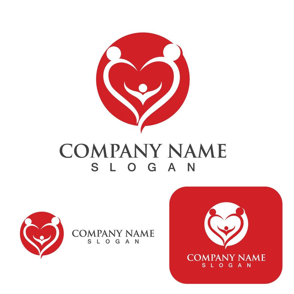 Love logo Vector icon illustration design Template