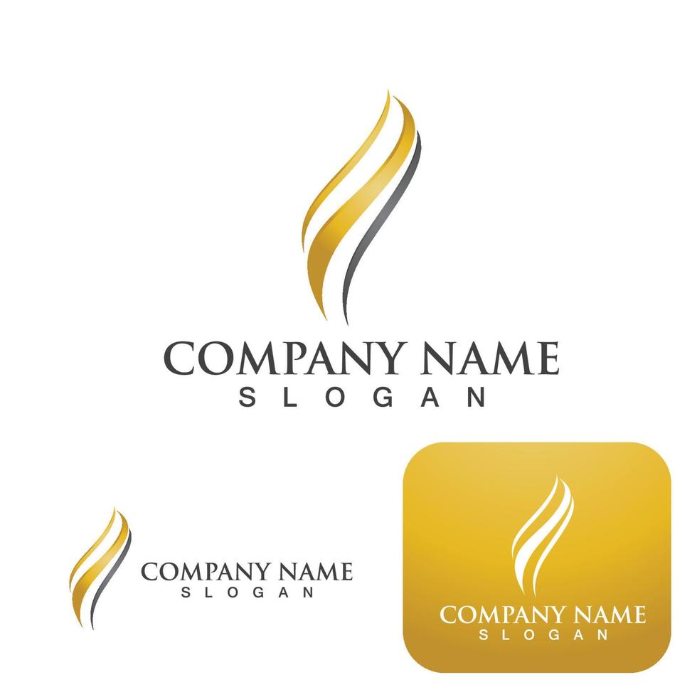 hair wave  logo and symbols vector