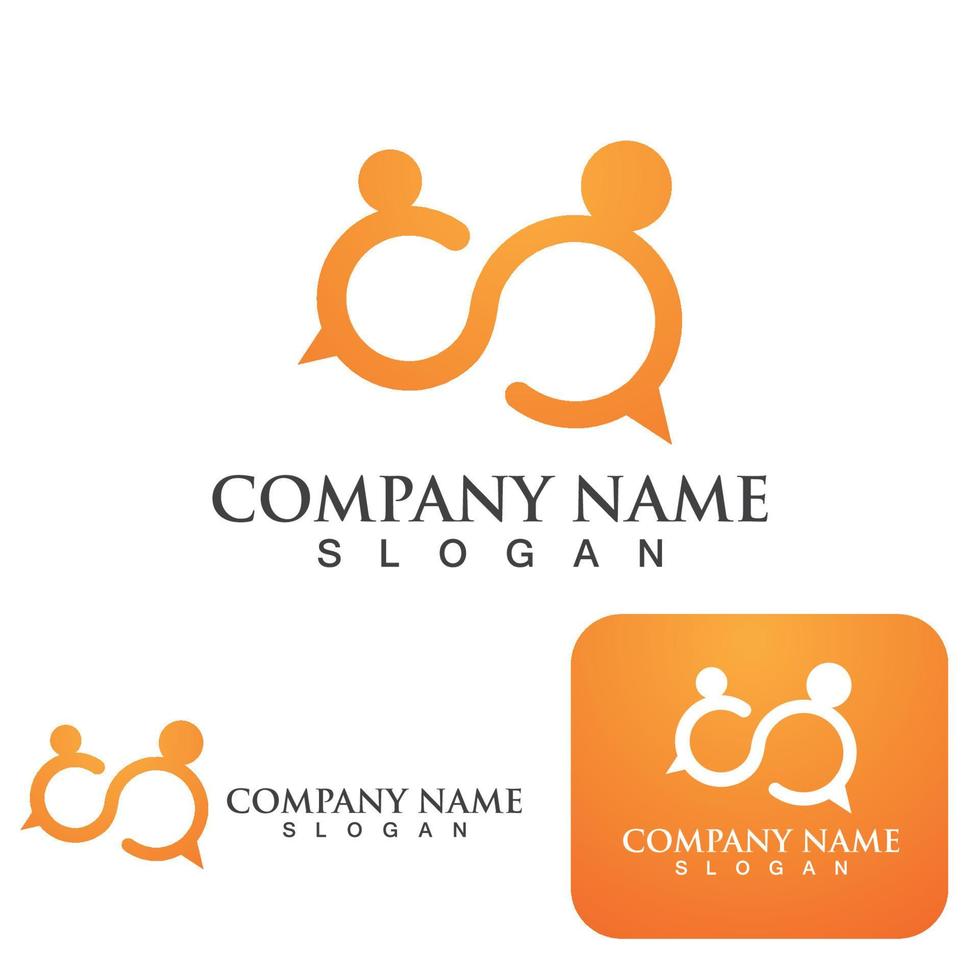 Bubble Chat Social Template and Symbol vector