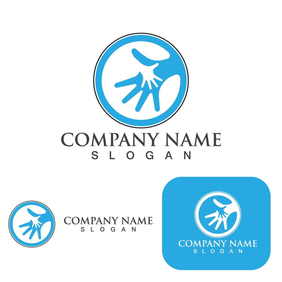 Hand care logo and symbol vector template eps10