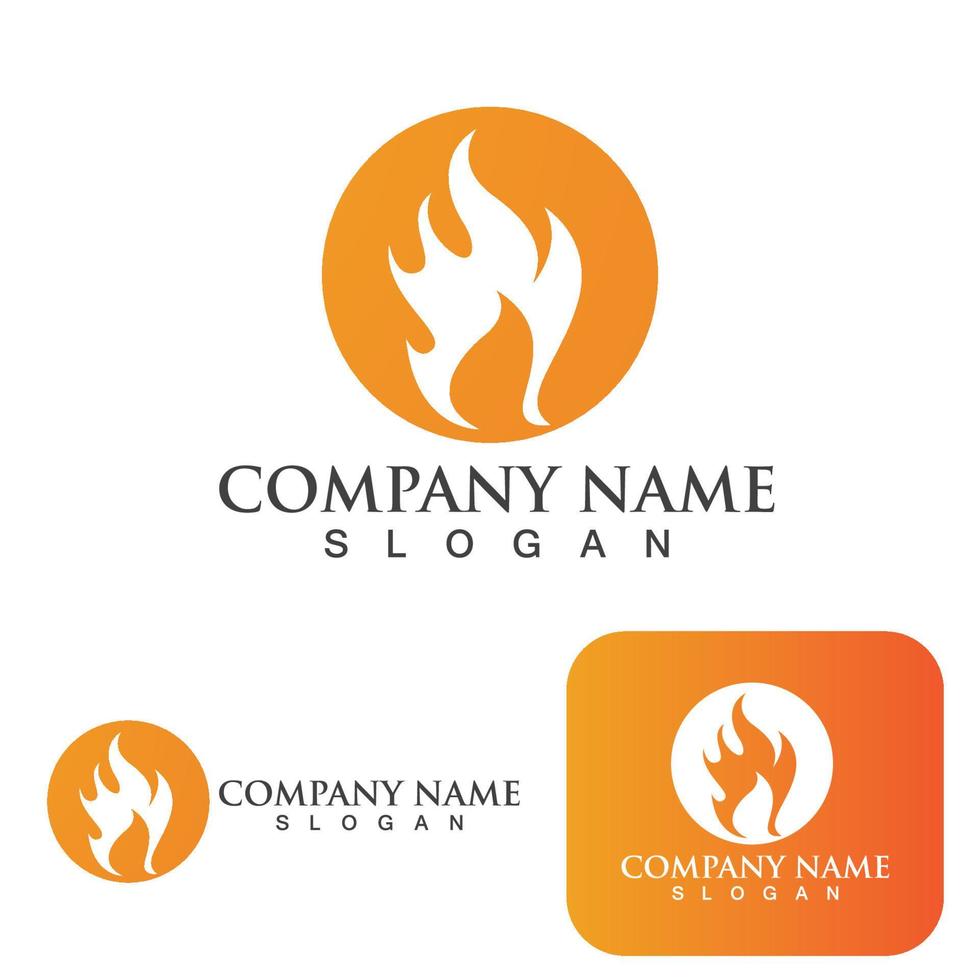 Fire Logo Template  Flame Symbol  Icon Vector