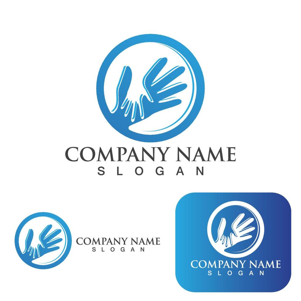 Hand care logo and symbol vector template eps10