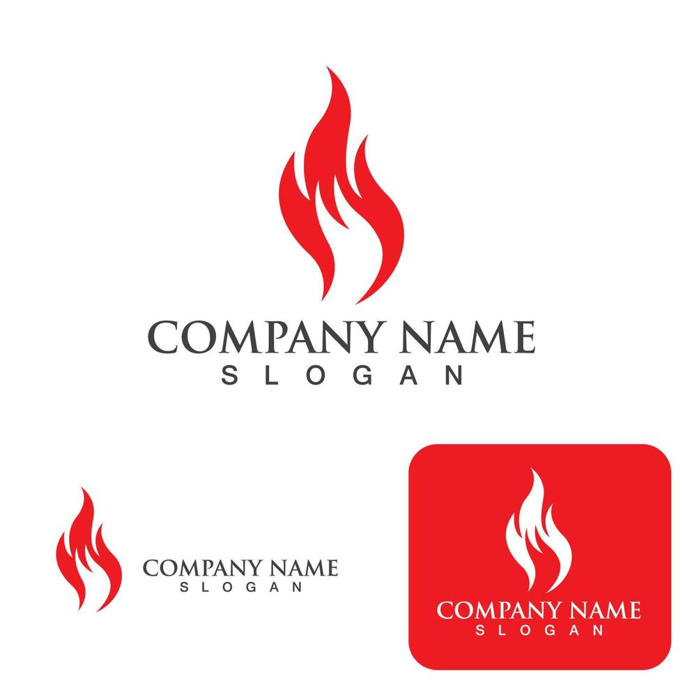 Fire Logo Template  Flame Symbol  Icon Vector