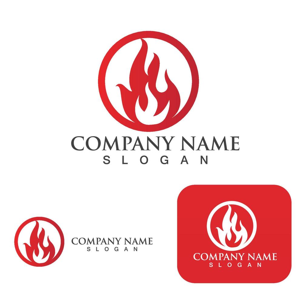 Fire Logo Template  Flame Symbol  Icon Vector