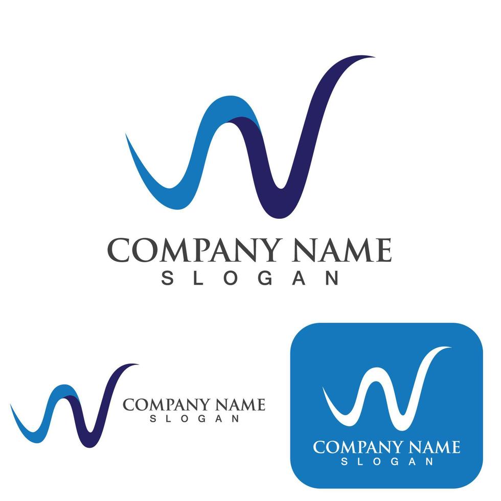W Letter Logo Template vector