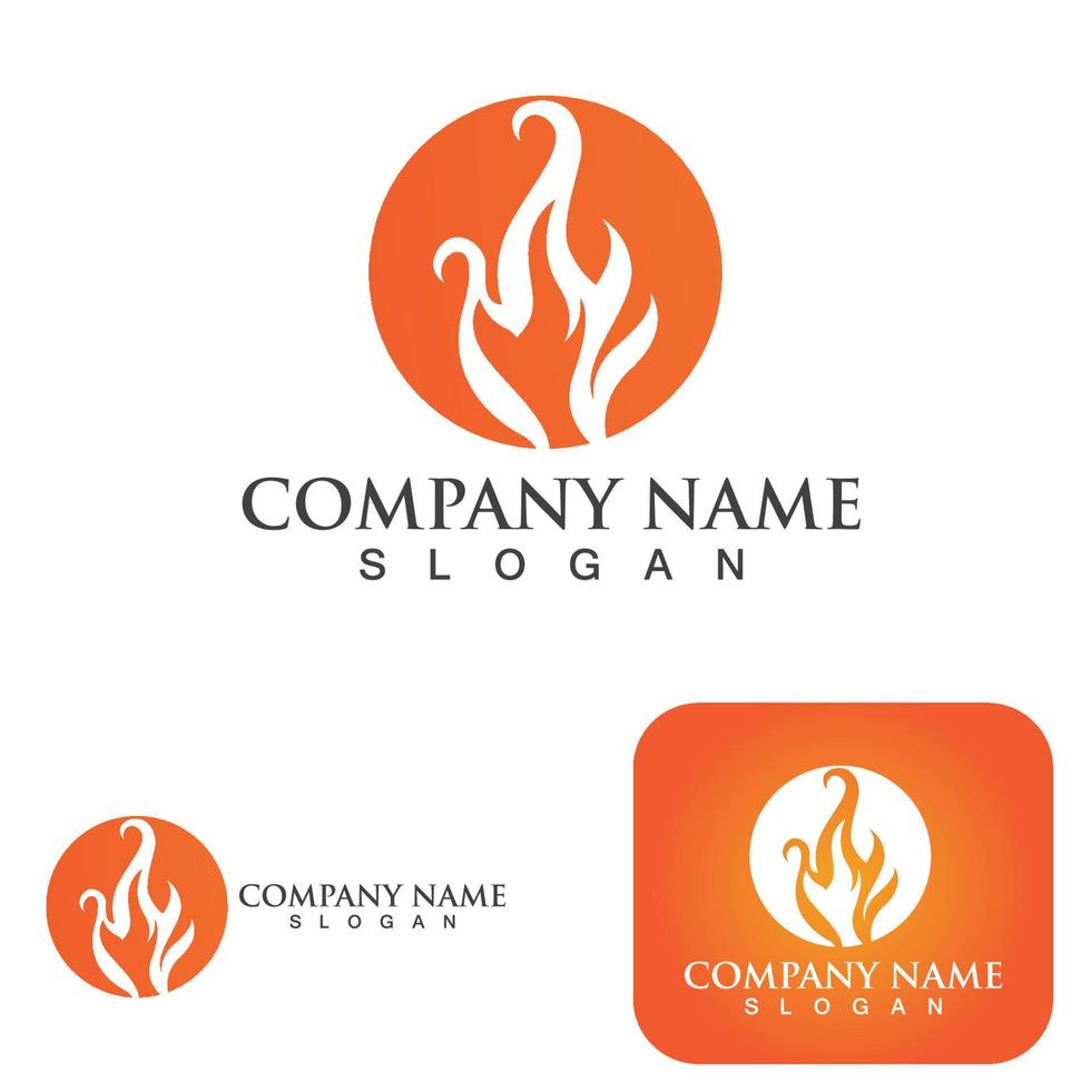 Fire Logo Template  Flame Symbol  Icon Vector