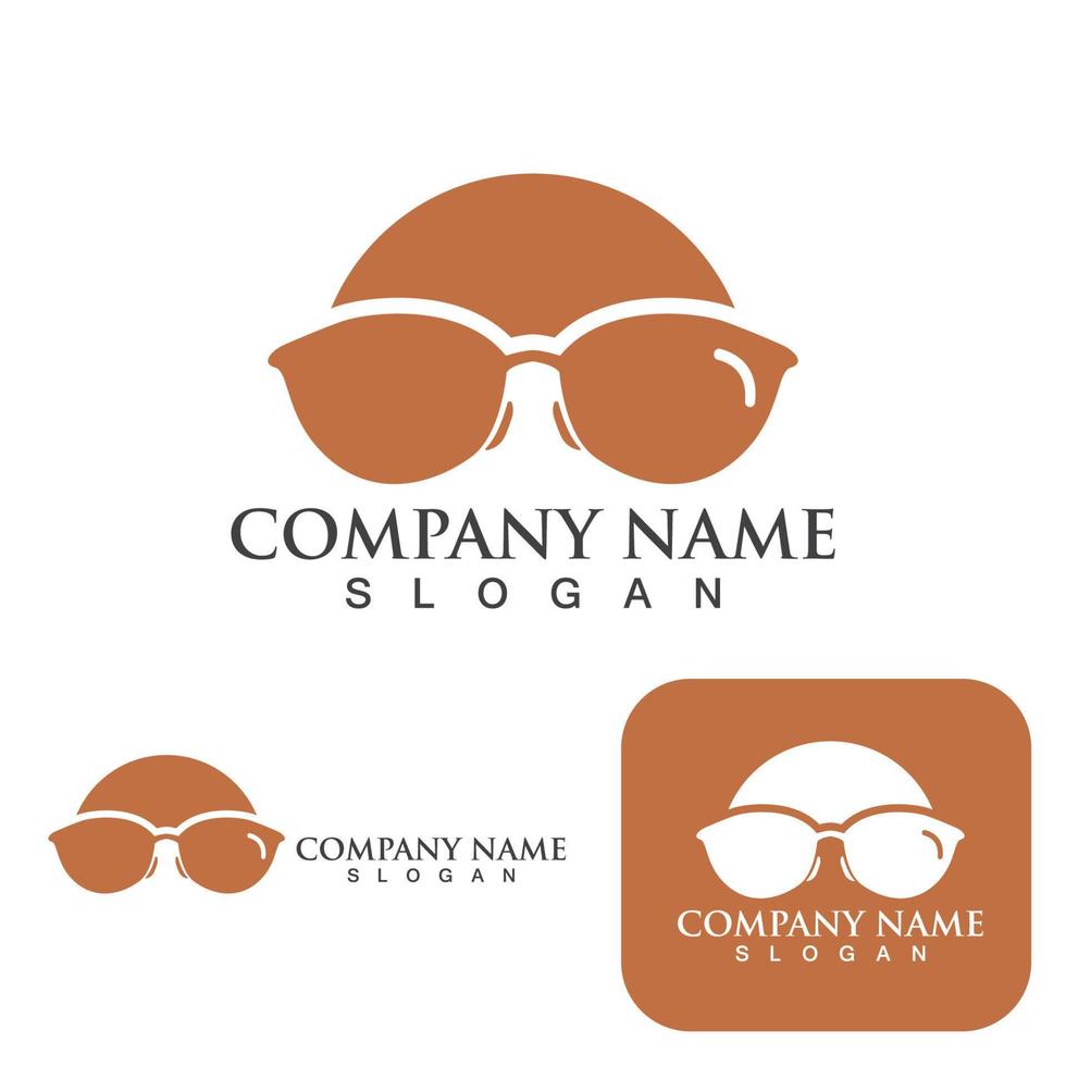 GLASSES logo and symbol template design element vector