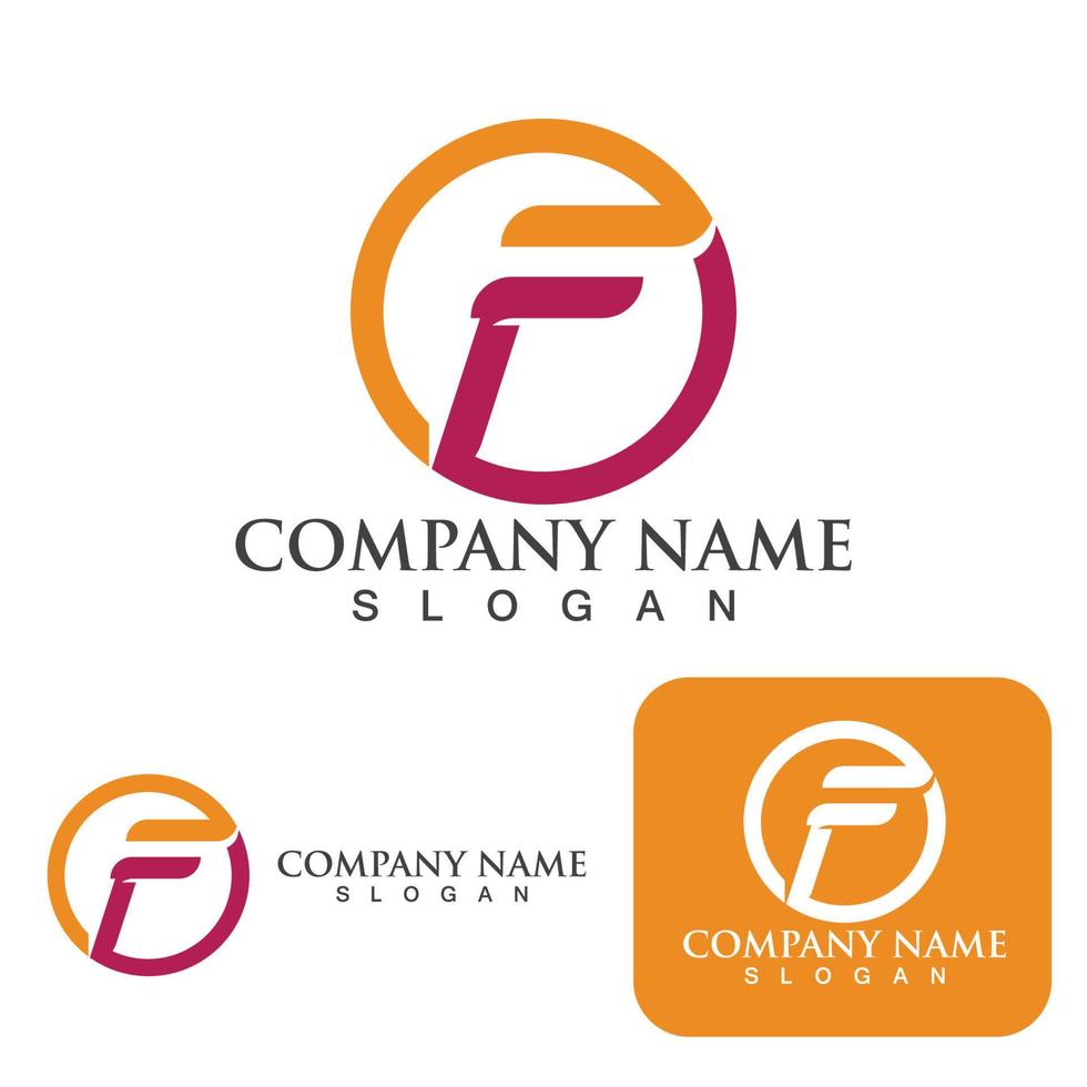 F logo Letter vector icon