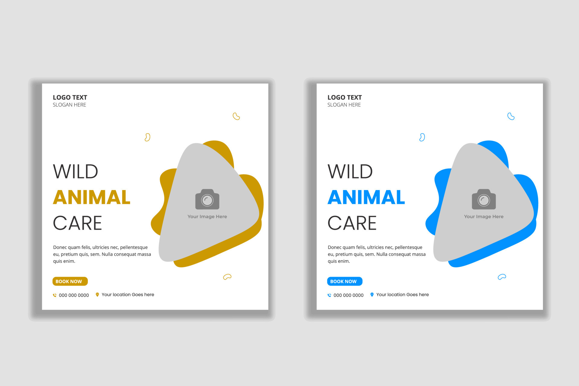 Animal care abstract social media and web banner template 7823436 ...
