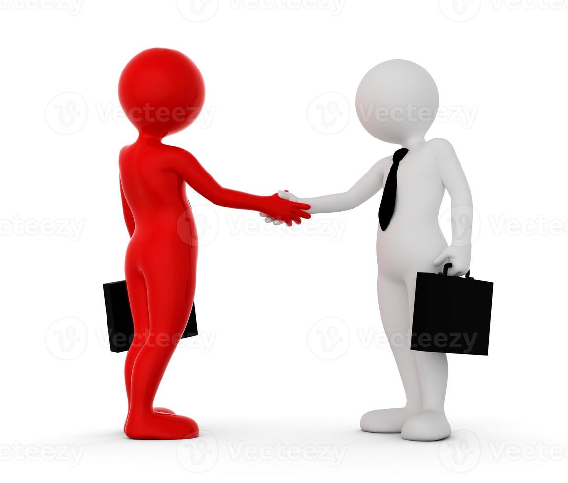 Business handshake. Ton man shaking hands. Deal, agreement, partner concept photo