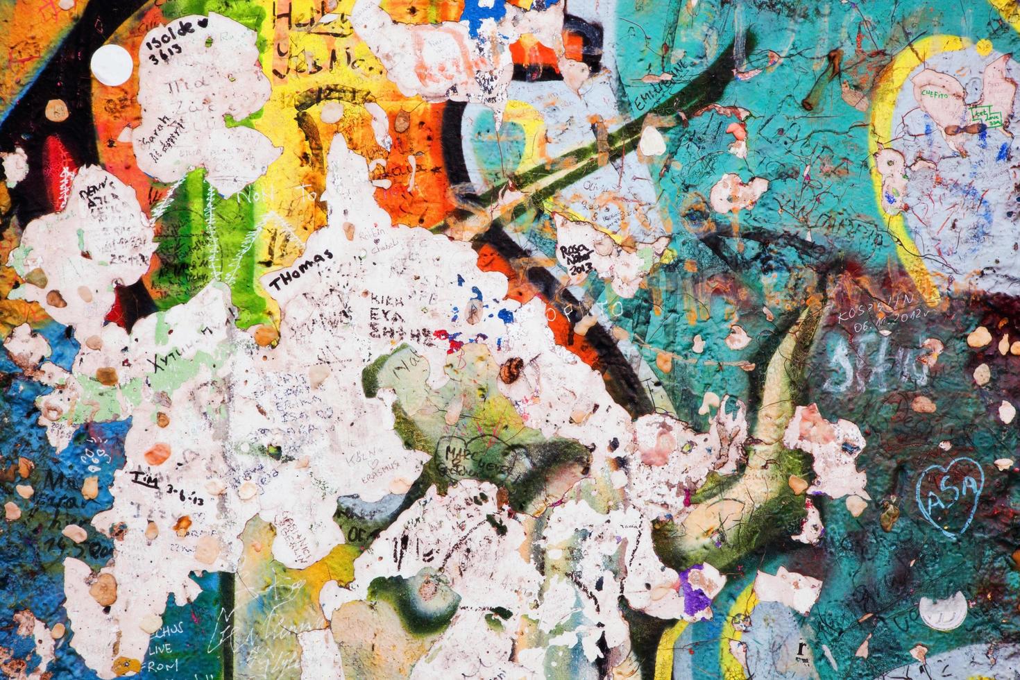 Berlin, Germany, 2022 - Part of Berlin Wall with graffiti photo