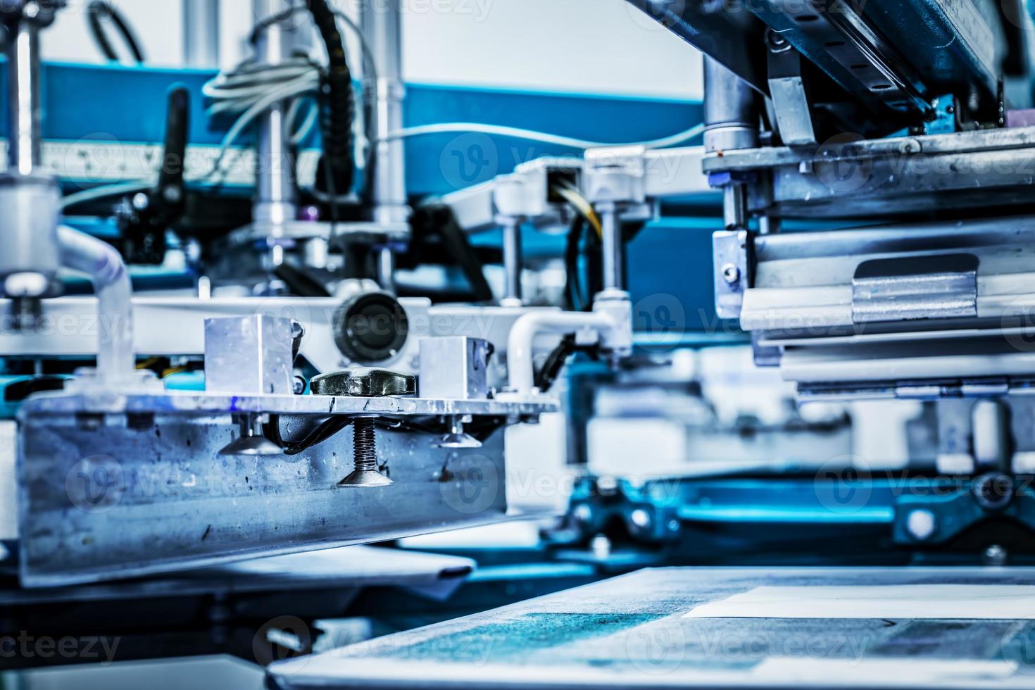 Industrial metal printing machinery. photo