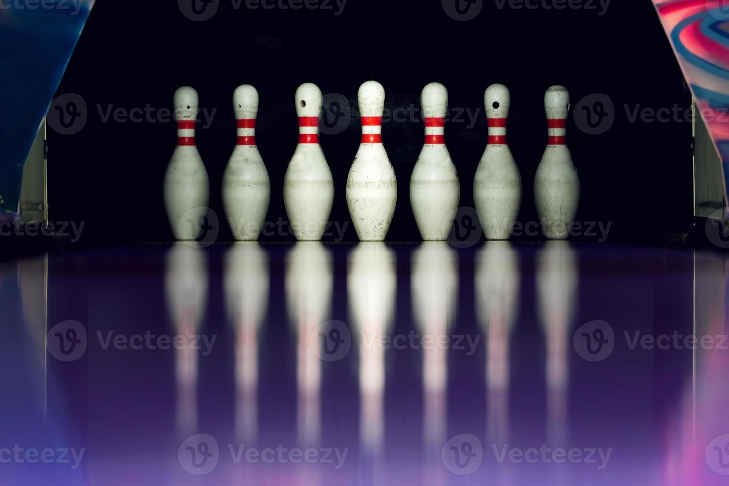 Bowling. Skittles in the alley. photo