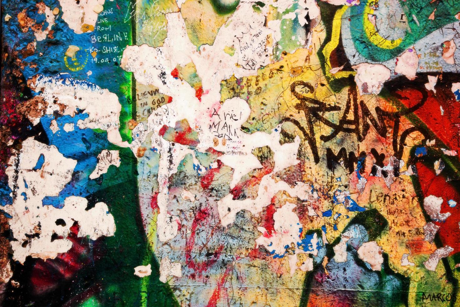 Berlin, Germany, 2022 - Part of Berlin Wall with graffiti photo