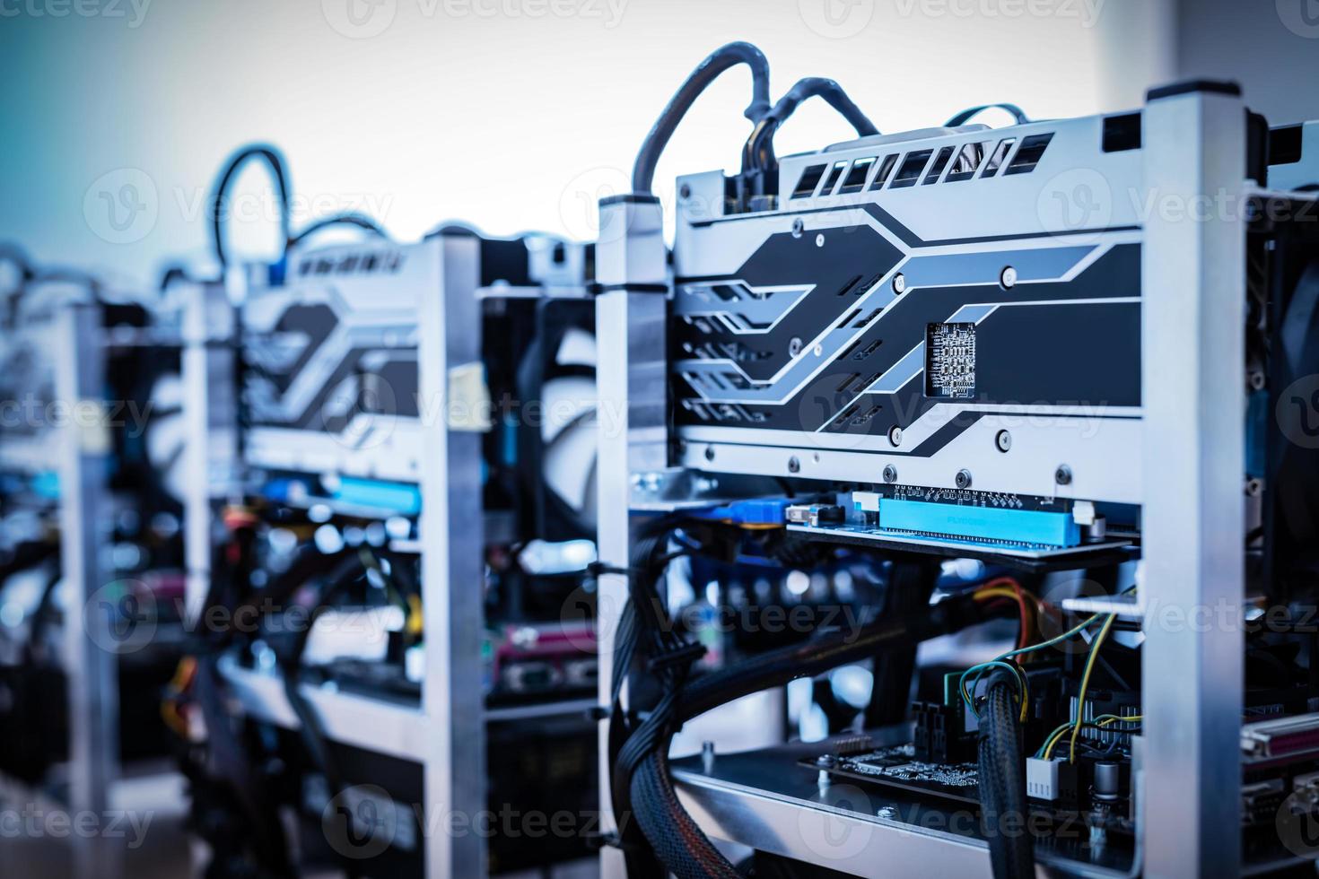 Bitcoin miner. IT hardware. . photo