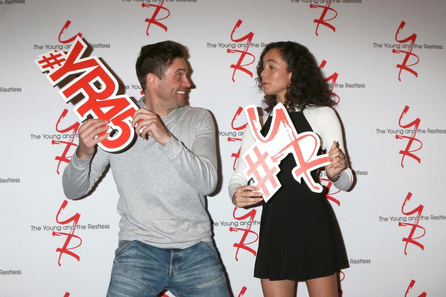 LOS ANGELES, MAR 26 - Daniel Goddard, Lexie Stevenson at the The Young and The Restless Celebrate 45th Anniversary at CBS Television City on March 26, 2018 in Los Angeles, CA photo