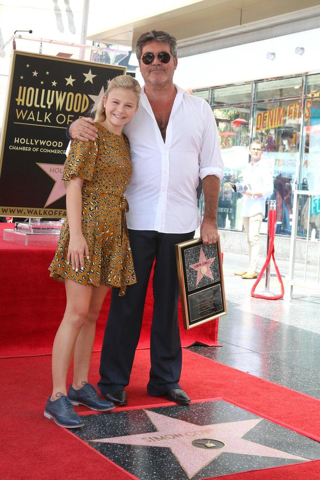 LOS ANGELES, AUG 22 - Darci Lynne, Simon Cowell at the Simon Cowell Star Ceremony on the Hollywood Walk of Fame on August 22, 2018 in Los Angeles, CA photo