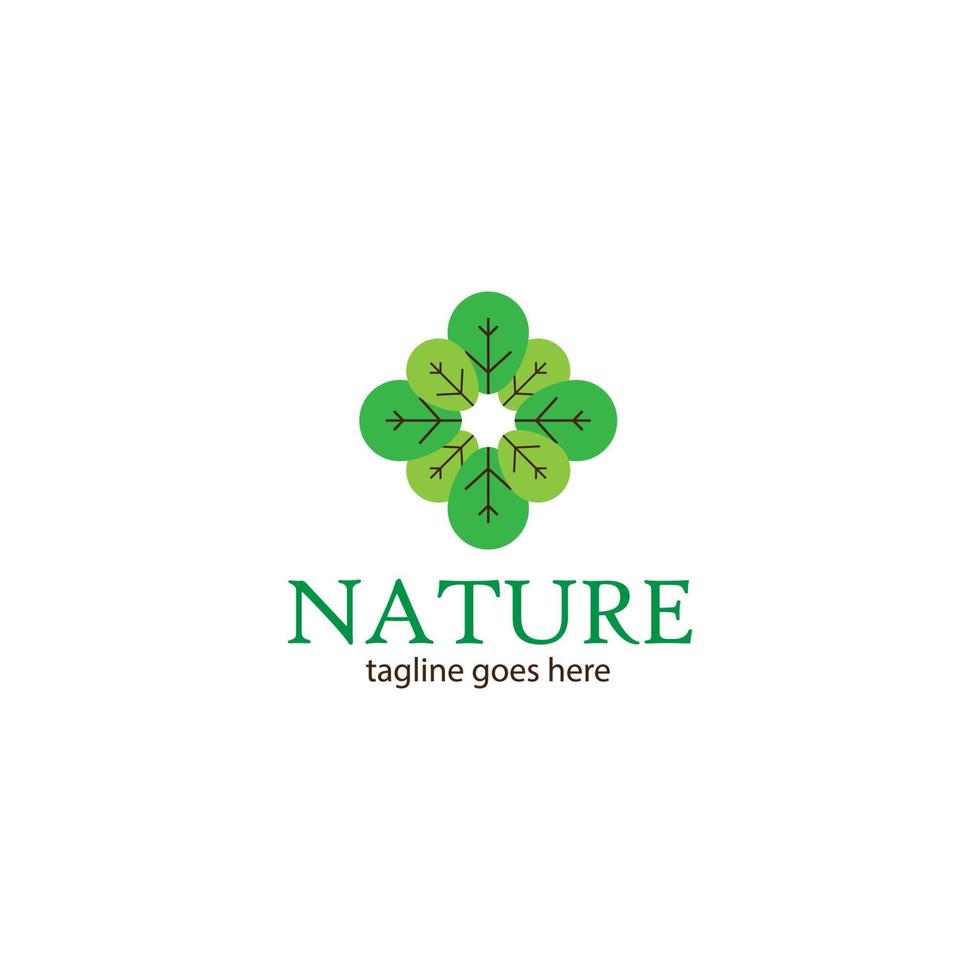 plantilla de diseño de logotipo de naturaleza con icono de árbol, simple y único. perfecto para negocios, empresa, naturaleza, viajes, etc. vector