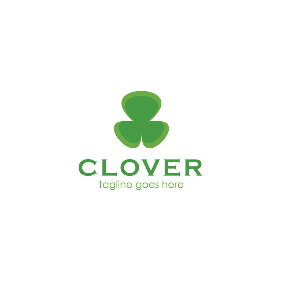 Clover logo design template with leaf icon, simple and unique. perfect for business, company, tree, etc. vector