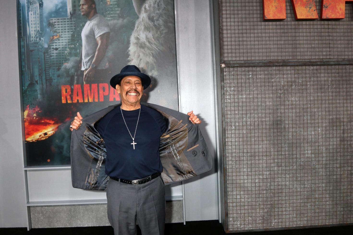 LOS ANGELES, APR 4 - Danny Trejo at the Rampage Premiere at Microsoft Theater on April 4, 2018 in Los Angeles, CA photo