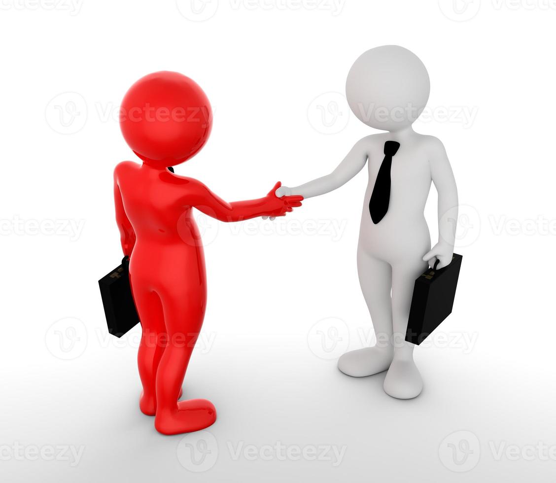 Business handshake. Ton man shaking hands. Deal, agreement, partner concept photo