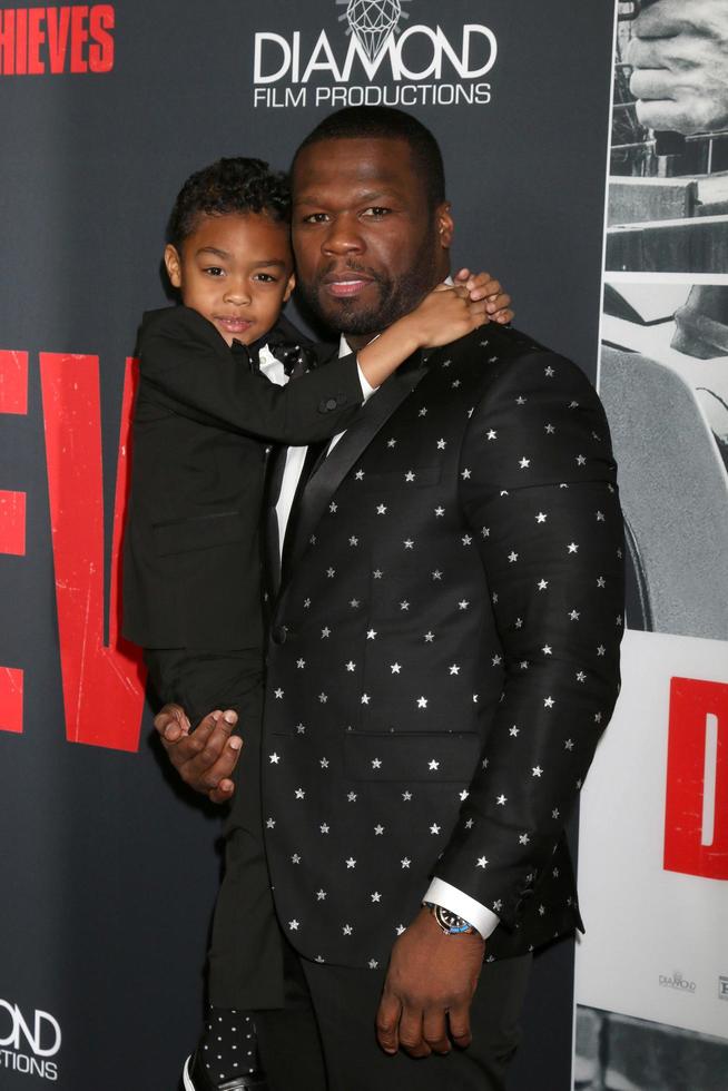 LOS ANGELES, JAN 17 - Curtis Jackson, 50 Cent, Sire Jackson at the Den of Thieves Premiere at Regal LA Live Theaters on January 17, 2018 in Los Angeles, CA photo