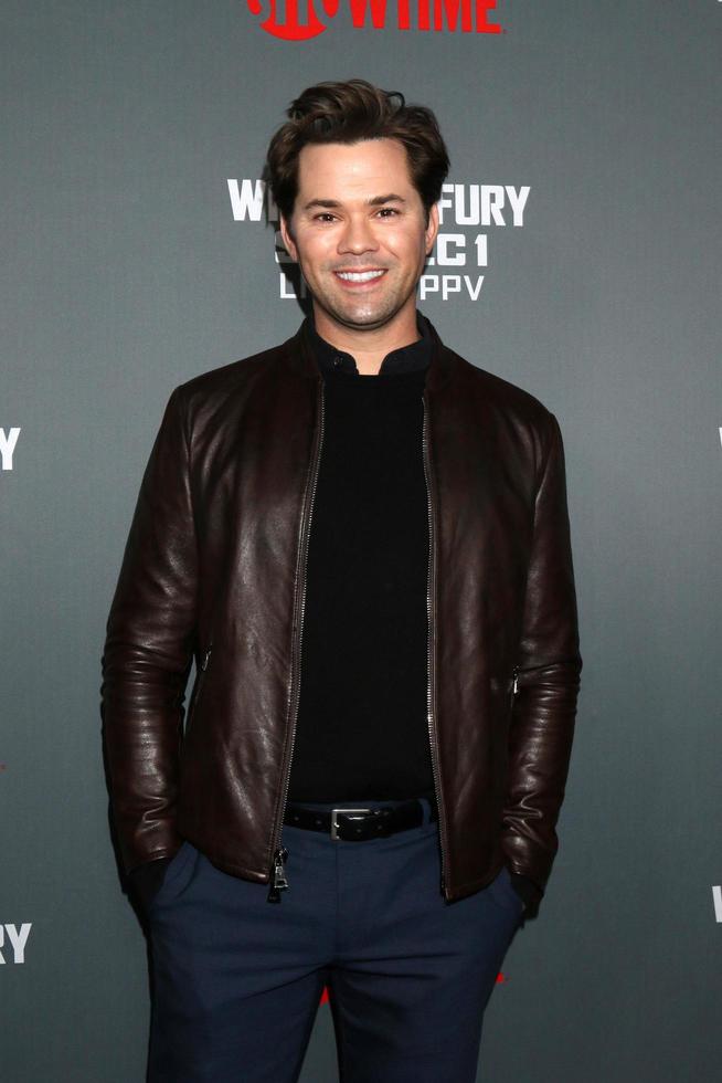 LOS ANGELES, DEC 1 - Andrew Rannells at the Heavyweight Championship Of The World Wilder vs  Fury, Arrivals at the Staples Center on December 1, 2018 in Los Angeles, CA photo