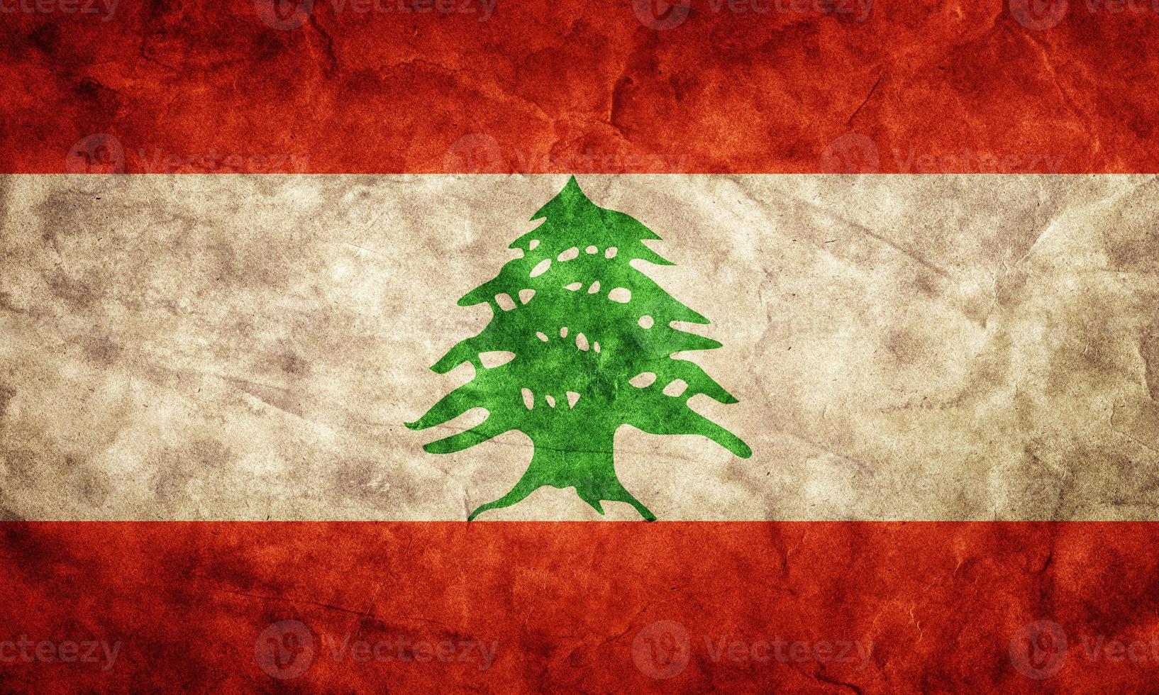 Lebanon grunge flag. Item from my vintage, retro flags collection photo