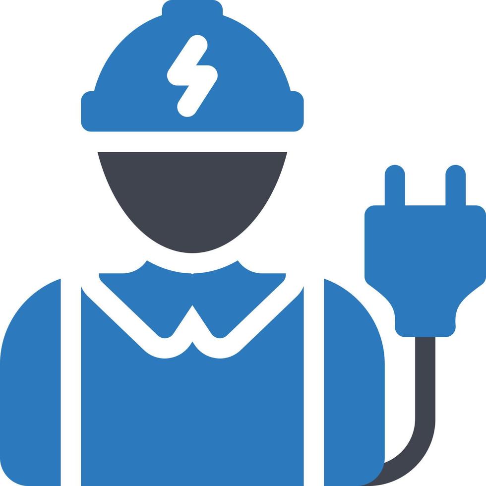 electrician vector illustration on a background.Premium quality symbols.vector icons for concept and graphic design.