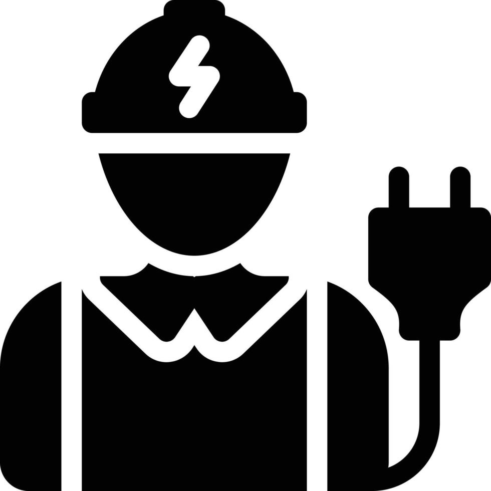 ilustración de vector de electricista en un fondo. símbolos de calidad premium. iconos vectoriales para concepto y diseño gráfico.