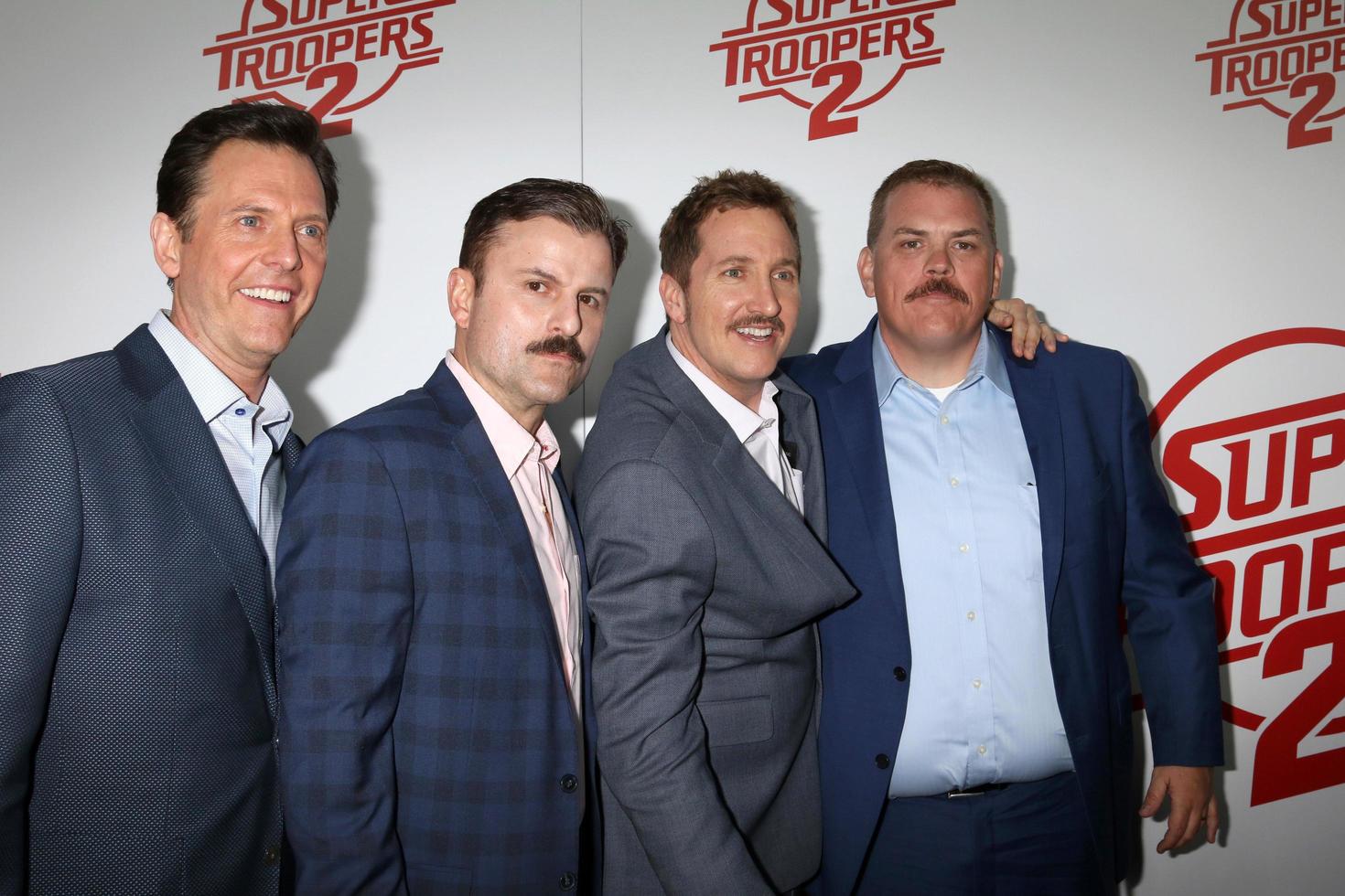 LOS ANGELES, APR 11 - Erik Stolhanske, Steve Lemme, Paul Soter, Kevin Heffernan at the Super Troopers 2 Premiere at ArcLight Hollywood on April 11, 2018 in Los Angeles, CA photo