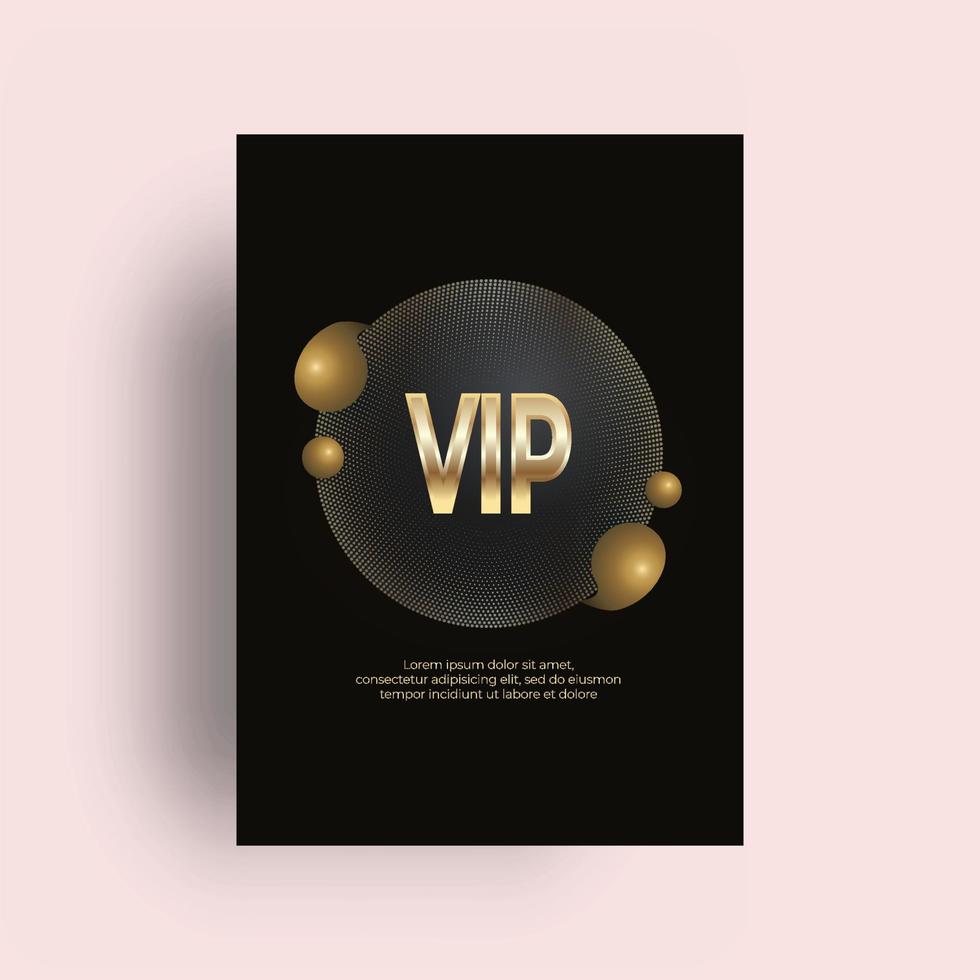Abstract VIP Gold Card vector