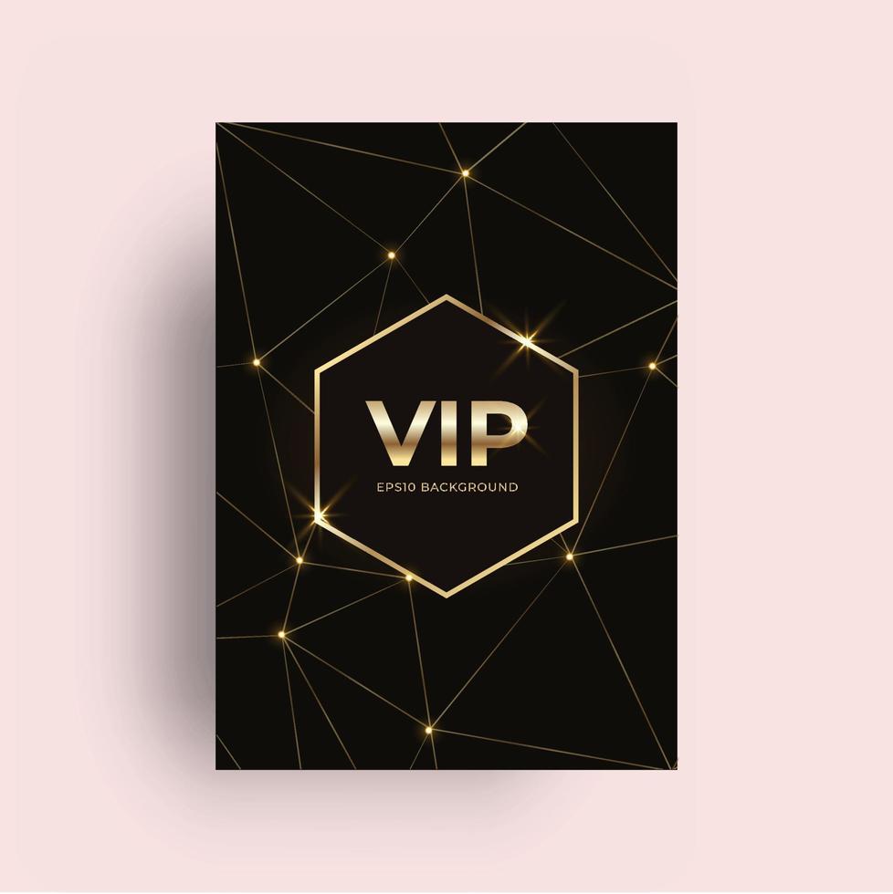 fondo de tarjeta vip dorada vector