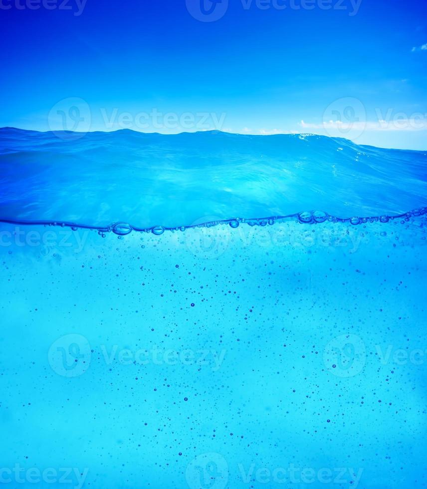 Underwater background ready for design. Clean and clear waterline photo