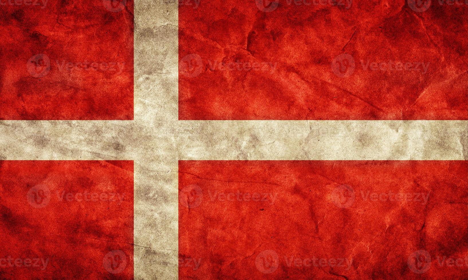 Denmark grunge flag. Item from my vintage, retro flags collection photo