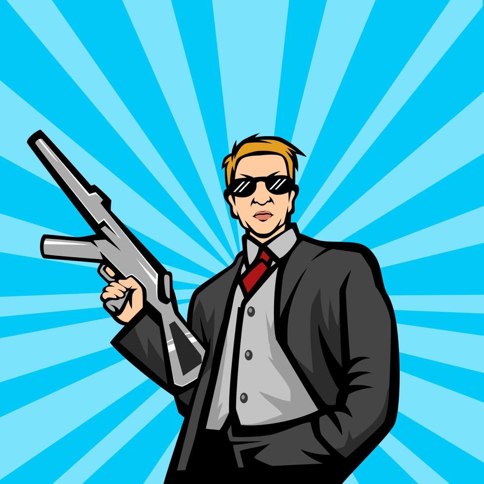 Sniper esport mascot vector