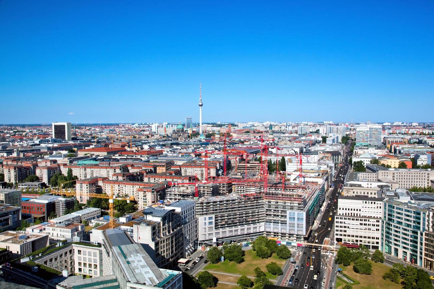 Berlin, Germany, 2022 - Berlin panorama. Berlin Catherdral and TV Tower photo