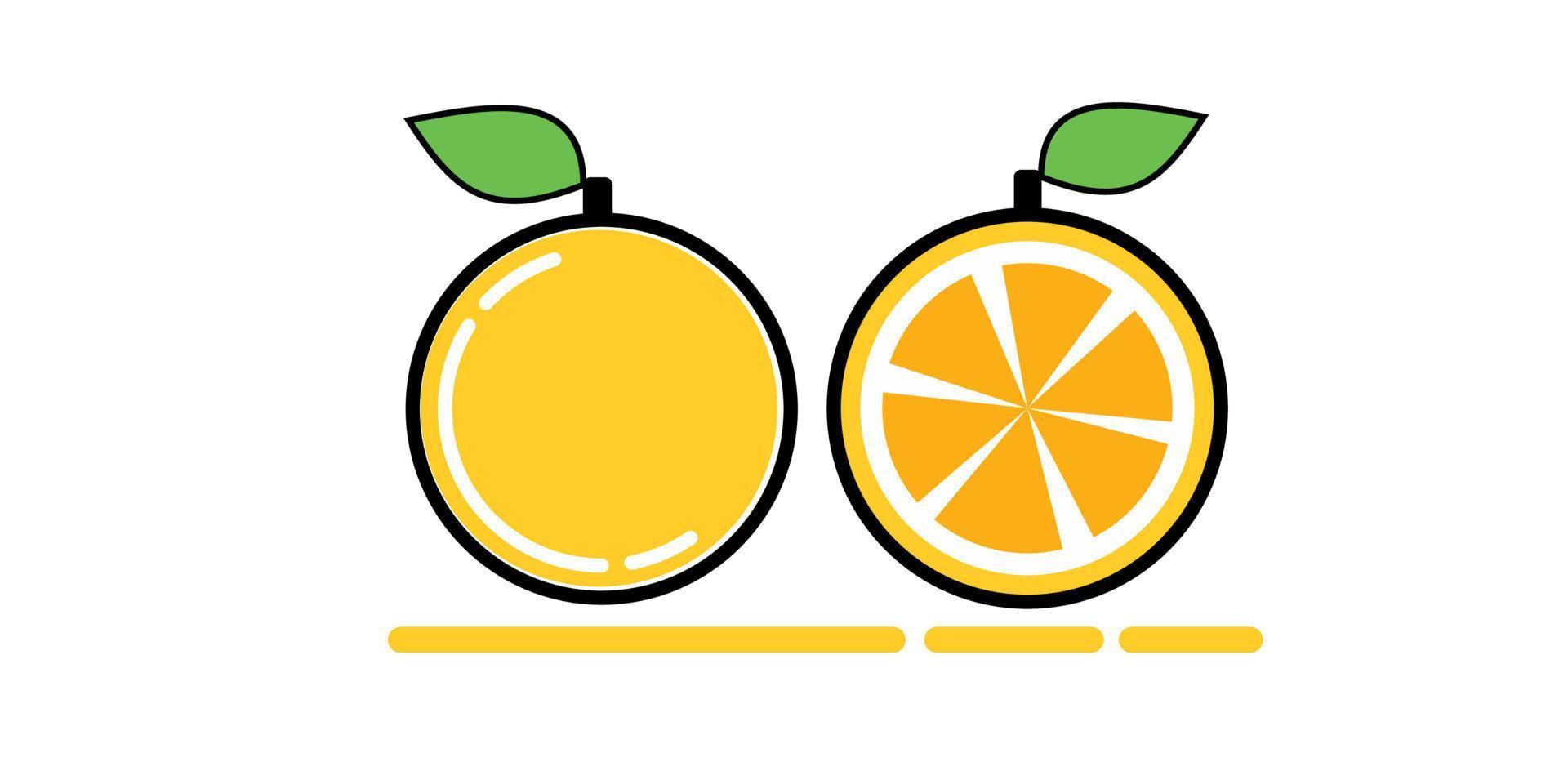 diseño de vector de fruta naranja